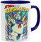 OM3® Ghost Marshmallow Attack Kaffee-Tasse - Keramik Becher - 11oz 325ml - Beidseitig Bedruckt - Dunkelblau