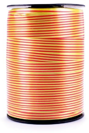FLOJIM Rollos de Cinta Decorativa de la Bandera Catalana Senyera - Tamaño: 250 metros x 10 mm. - Impresa Doble Cara.