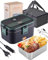 Scaldavivande Elettrico Portatile 60W,Portapranzo Elettrico 1,8L,Lunch Box Elettrica 12/24/220V, con Borsa Termica,Per Casa Auto camion Campeggio Ufficio(Verde)