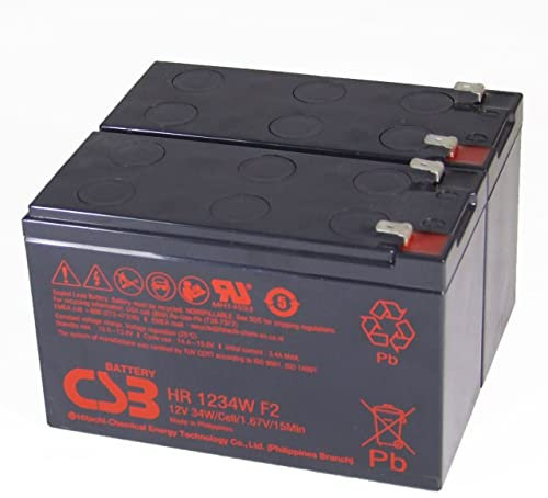 CSB Batterie Plomb HR 1234W F2 Remplacement pour APC RBC 33 12 V 9 Ah
