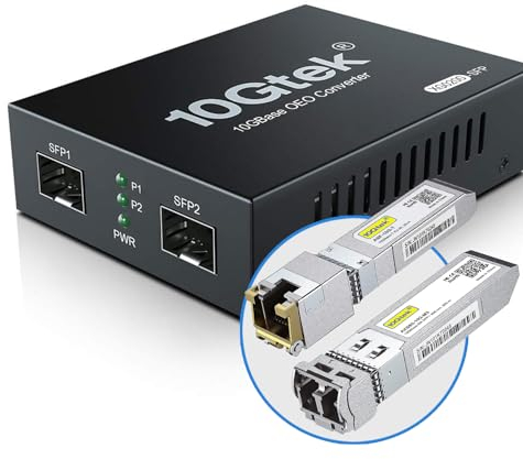 10Gtek Convertisseur de MéDia SFP+ G0200-SFP (Kit #31), 10GBase-T PortéE 30m, Module SFP+ SR 300M MMf 850nm