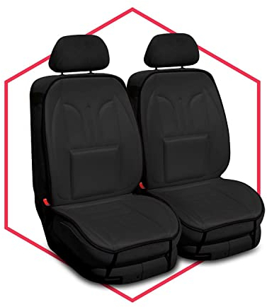 Saferide Autositzbezüge Universal Sitzauflage Autositzmatte Auto Sitzbezüge kompatibel mit Mercedes Klasse B Polyester Autoschonbezüge Schwarz Vorne 1+1
