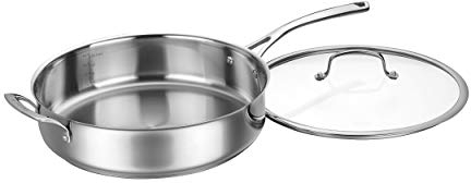 Cuisinart 9533-30H Forever Stainless Collection 5.5-qt. Saute Pan with Cover, Stainless Steel