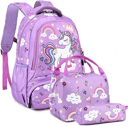 Mädchen Rucksack Kinderrucksack Mädchen Rucksack Schule Schulsachen Mädchen Teenager Schulrucksack Schulranzen Set Schulrucksack Grundschule