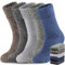 Yeblues 5 Paar Thermosocken Herren, Wintersocken Herren Dicke Warme,Wollsocken Thermo Socken Männer, Atmungsaktiv Warm Merino Winter für Outdoor Wandersocken Skisocken 39-46