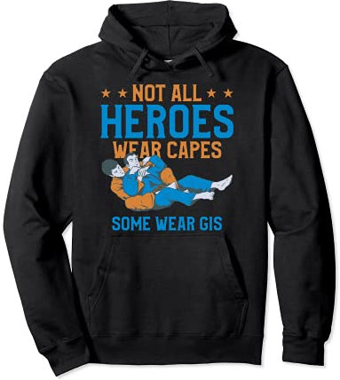 Nicht alle Helden tragen Capes einige tragen Gis BJJ Jiu Jitsu. Pullover Hoodie