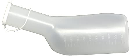 Obbocare Orinal Masculino de Plástico con Tapa. Botella para Orina Portátil. Urinario de Emergencia para Hombre. Orinal Clínico Antiderrame