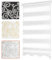 Bailena® Doppelrollo Klemmfix ohne Bohren - 4in1 Duo Rollo mit Muster Weiß Silber Glitzernd 110x200cm - Ranken & Blumen Motiv Doppelrollo mit Perlen - Gardinen Rollos für Fenster & Tür