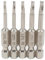 Fixinus 5-Piece Magnetic Screwdriver Bit Set, 1/4 Hexagonal Triangle Bits (1.8, 2.0, 2.3, 2.7, 3.0mm), S2 Steel, 50mm Length