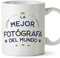 MUGFFINS Tazas para FOTÓGRAFA mujer - En Español - Mejor del Mundo - 11 oz / 330 ml - Regalo original y divertido