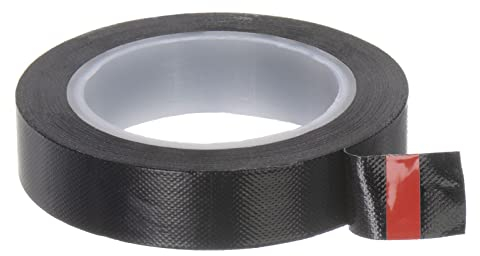sourcing map Fabric PTFE Tape Roll, 0.5 x 33 ft High Temperature PTFE Adhesive Tape 0.13mm Thickness for Vacuum Sealer Machine Hand Impulse Sealers, Black