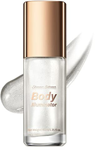 GL-Turelifes Flüssiger Body Highlighter Liquid Illuminator Makeup Shimmer Contour Liquid Face & Body Gloss Makeup Waterproof Moisturizing Beach Sexy Highlighter Gloss Oil (#1)