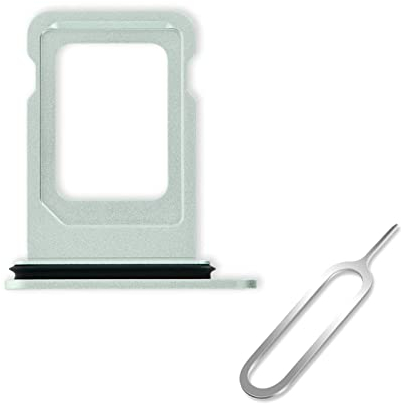 Cemobile SIM-Kartenfach Slot Halter Ersatz für iPhone 12 6,1 Zoll (Einzel-SIM-Version) mit wasserdichtem Gummidichtungsring + SIM-Kartenfach offener Auswurfstift (grün)