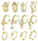 Morfetto 12Pcs Faux Anneau De Nez Cerceau Clip En Acier Inoxydable Sur Anneau De Nez Pour Femmes Hommes Non Piercing Réglable Faux Anneaux De Nez Ensemble Or