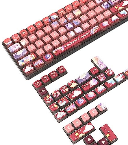 MAMBASNAKE 120 Tasten PBT Pudding Tastenkappen Set,ASA Profil,PBT Farbsublimation,ANSI US Layout für TKL 61 68 87 98 104 108 Mechanische Tastatur,Kompatibel mit Cherry MX Gateron Otemu Kailh Schalter