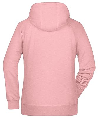 James & Nicholson Damen Kapuzensweat - Hochwertiger Hoody aus Bio-Baumwolle mit tailliertem Schnitt | Farbe: rose-melange | Grösse: 3XL