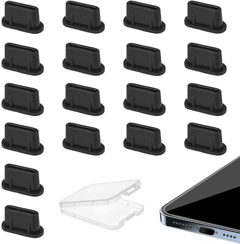 18 Stück USB C Staubschutz Stöpsel, Typ C Staubschutz Stöpsel USB C Schutzkappe, Compatibile con iPhone 15 16 Samsung Galaxy Compatibile con Google Pixel Compatibile con Typ C Antistaub-Stecker-Schutz