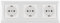 BSEED Schuko Steckdose 3 Fach mit Steckklemme, Unterputz Steckdose mit PC Rahmen, 3er Steckdose Unterputz 16Amp, Dreifachsteckdose, Schutzkontakt Wandsteckdose Socket Weiß - 223 mm