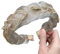 Whakano Organza Strass Stirnband,Kopfband Haarband,Stirnreifen Damen,Geflochtenes Stirnband für Damen,Rutschfestes Elastisches Haarreifen,Haarreif Haarschmuck für Damen und Mädchen,Hellbraun