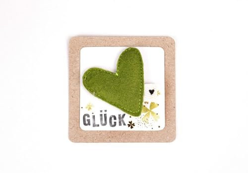 Good old Friends Filzherzmagnet Glück