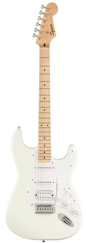 Squier by Fender Limited Edition Sonic® Stratocaster® E-Gitarre HSS, Ahorngriffbrett, weißes Schlagbrett, Arctic White