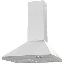 Corberó - Campana Decorativa Pirámide 60 cm | KURAMATHI660W | Caudal 621,71 m3/h | 165W | 3 Velocidades | 2 X Filtro de Aluminio | Filtro de Carbón | Eficiencia Energética A, Blanco