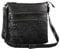 Benthill Schultertasche Damen Echt Leder | Umhängetasche aus echtem Rindsleder | Frauen Handtasche Vintage | Shopper Bag Beutel, Farbe:Schwarz