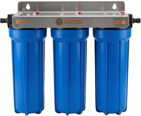 3 Stage HMA Unit - 10 Koi Pond Dechlorinator - Safe Water Filter System, Pond Treatments, Water Filtration, Chlorine Remover for Ponds, Fish Tanks, Suitable for Aquatics, Home & Commercial Use