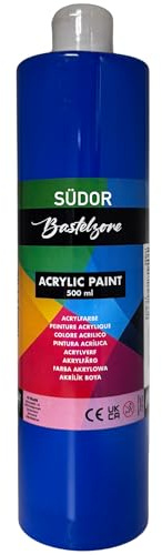 SOUTH DOR VERNICE ACRILICA SÜDOR 500 ml Adatta per colate acriliche. Colori per artisti altamente pigmentati per dipingere su legno, tela, pietra, carta, tessuto, metallo. Resistente all'acqua. Vegan