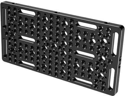 DINESK Multi-Function Camera Mounting Plate with 1/4 & 3/8 Threads, Top Mount for Camera Accessories