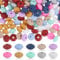 200Pcs Silicone Lentil Beads, 12MM Focal Beads for Bracelet Making (10 Colors), Assorted Colorful Rubber Spacers for Jewelry, Keychain Making, DIY Handmade Crafts for Girls