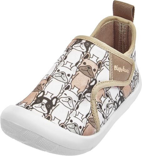 Playshoes Freizeitschuh Hunde Allover Unisex Kinder Sneaker, Braun Allover Hunde, 20 EU