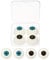 PATIKIL 32 mm Realistic Eyes Big Eyeballs, 2 Pair Acrylic Scary Half Round Fake Eyes Props for Halloween Party Horror Mask DIY Craft Decoration, Brownish-Black Blue Green