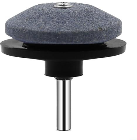 EXTRWORY Rasenmäher Anspitzer Hand Elektrisch Rotation Bohren Schleifen Rad Wetzstein,Material Rasenmäherschärfer, geeignet für Elektro- und Handbohrmaschinen(Black)