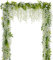 Aisawate Wisteria Artificial Flowers Garland, 2 Pcs Artificial Wisteria Vine Hanging Flower for Home Garden Outdoor Ceremony Wedding Arch Floral Decor (white)