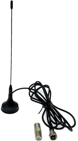 JZK Antenna TV Freeview portatile, mini antenna HDTV con base magnetica, antenna radio per interni ed esterni, per televisione domestica, auto TV, antenna digitale HD ad alto guadagno