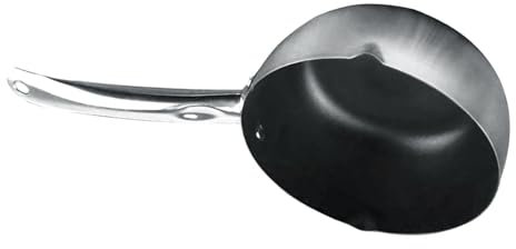 Cacerola de Acero Inoxidable, Cacerola Japonesa de Agarre Cómodo con Boquillas para Cocinar Fideos Lamian (Acero inoxidable)