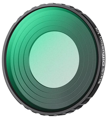 K&F Concept Black Diffusion 1/4 Filter for DJI Osmo Action 5 Pro & Action 4, Black-mist 1/4 Optical Glass with 28-layer Coating Camera Accessories