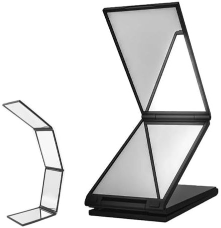 nanaxagly Miroir de Maquillage Pliable, Miroir à Quatre Voies, Miroir de Maquillage Portable de Bureau à 360 degrés pour la Coupe de Cheveux, Le coiffage, la beauté, l'entretien des véhicules. 1 pour