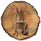 DRO Design Hase - Größe 20cm - Rustikales Wandbild im Vintage Look – Holzoptik Wanddeko mit Motiv für Wohnzimmer und Flur – Geschenkidee für Tierliebhaber, Wandgemälde