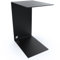 tuning-art Berlin Beistelltisch Metall | hochwertig pulverbeschichtet | Couchtisch Wohnzimmertisch Laptoptisch Sofatablett | Innen und Außen einsetzbar, Farbe:Schwarz C-Form 50cm
