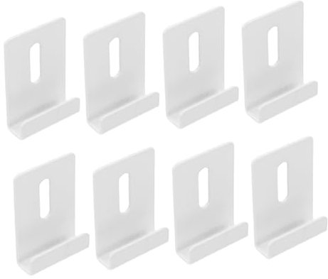 IWOWHERO 8pcs Heavy Duty Mirror Holder Clips Wall Mounting Brackets for Glass Mirrors Bathroom Fittings