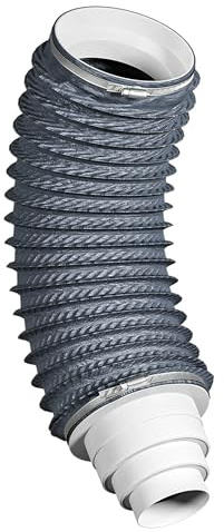 Bandloo FLEXOS X PLUS Grau 60 cm – Flexibles DN150 Lüftungsrohr mit Reduktion für Dachentlüftung und Lüftungssysteme – UV-beständig, anpassbar, montagefertig