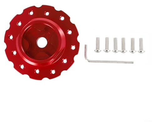 Aluminium-Lenkradadapter für Thrustmaster T300 und T500, perfekt für Modifikationen (rot)