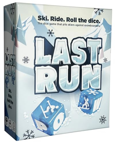 LAST RUN Apres Ski Würfelspiel für Skifahrer & Snowboarder | Schnelles, lustiges tragbares Reisespiel für Familien, Freunde & Après-Partys | Einzigartiges Ski-Geschenk & Lodge-Souvenir