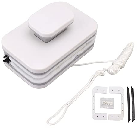 Magnetic Glass Wiper Double Sided Window Cleaner Brush with Comfortable Grip, Built - In Sponge - Strong Magnetic Suction, Silicone Squeegee, Easy High Building Window Cleaning