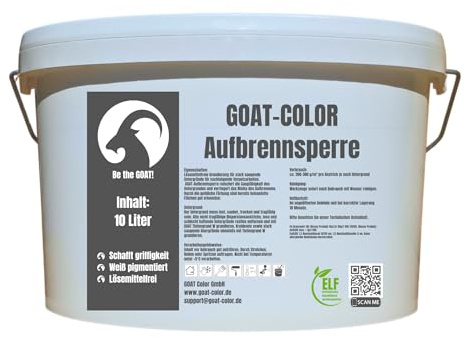 GOAT Aufbrennsperre – Konzentrat | Lösemittelfreie Grundierung für stark saugende Untergründe | Wasserverdünnbar | Diffusionsoffen für Innen und Außen (10 Liter)