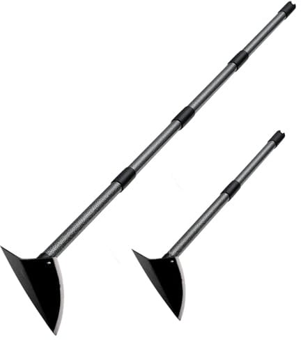 DAKEPOLE Gartenhacke mit Langem Stiel 190 cm, Wiedehopfhacke Spitzhacke Unkrauthacke für Schwere Gartenarbeiten Robuste Gartenwerkzeug zum Jäten, Graben, Lockern, Kantenziehen
