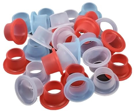 BKGWCSOR Faucet Leak-Proof Rubber Gaskets Sealing Ring Silicone Washer Triangle Valve Anti-Dripping Leakage Pipe Fitting(White,50PCS_25X15X13 MM)