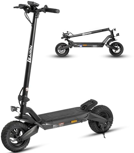 E-Scooter mit Straßenzulassung für Erwachsene | Elektroroller mit Sitz & Klappbar | Electric Scooter 20 km/h | E-Roller für Stadt & Alltag, Schwarz